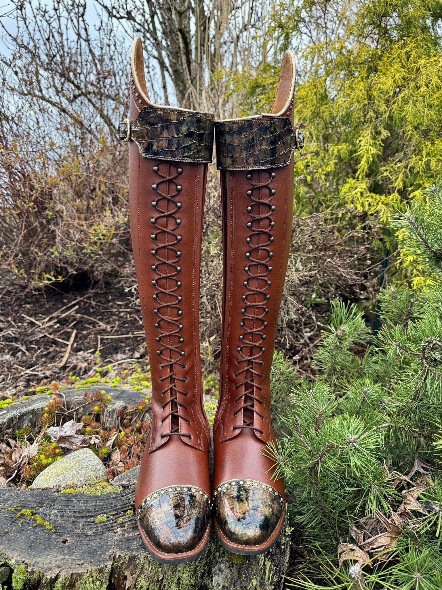 Custom DeNiro Tintoretto Dressage Boot - Vintage Brandy with Lucidi Sfumato