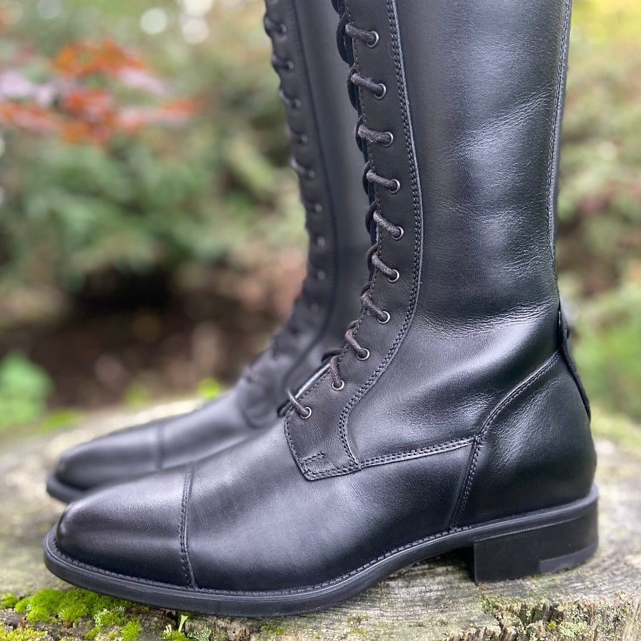DeNiro Tricolore Ionio Lace Up Tall Boot - Black - 37 MC/XS