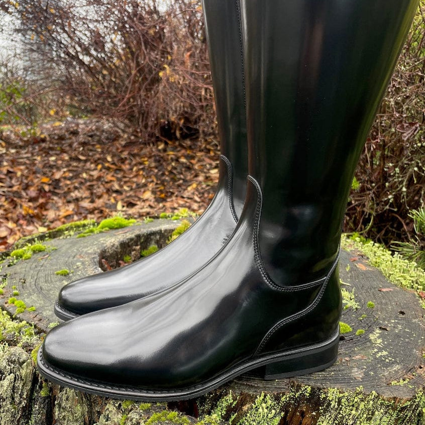 Custom DeNiro Bellini Dressage Boot - Brushed Black with Lucido Sfumato Anthracite