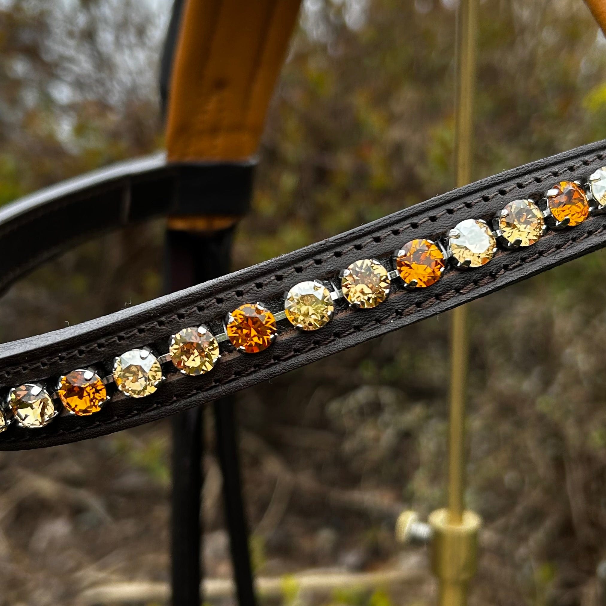 Otto Schumacher Munchen Feel Good Rolled Snaffle Bridle with Brown Patent Croco