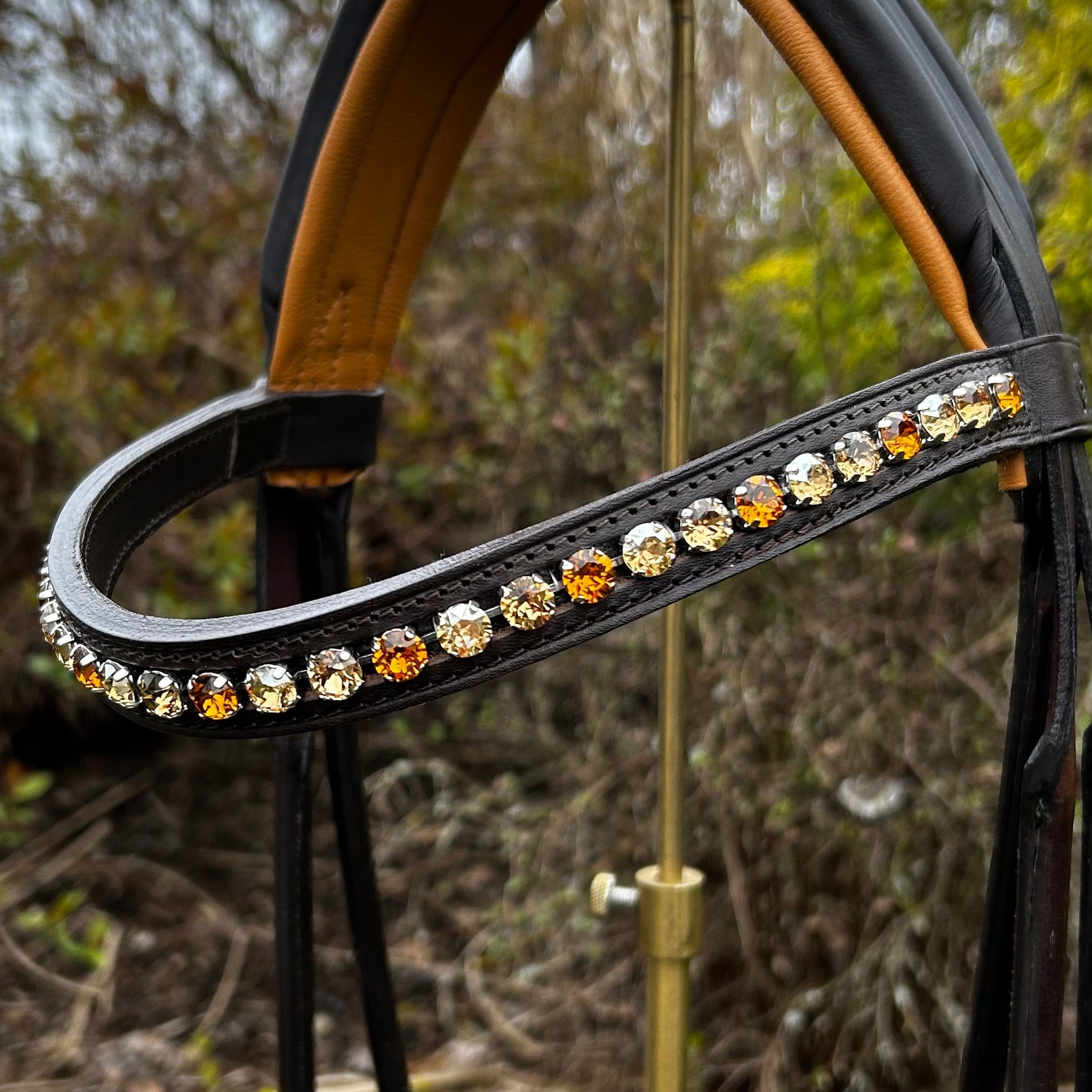 Otto Schumacher Munchen Feel Good Rolled Snaffle Bridle with Brown Patent Croco