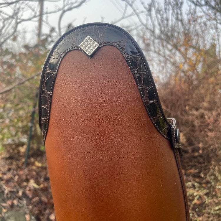 Custom DeNiro Volta Dressage Boot - Oxford Vintage with Lucidi Moka Rondine