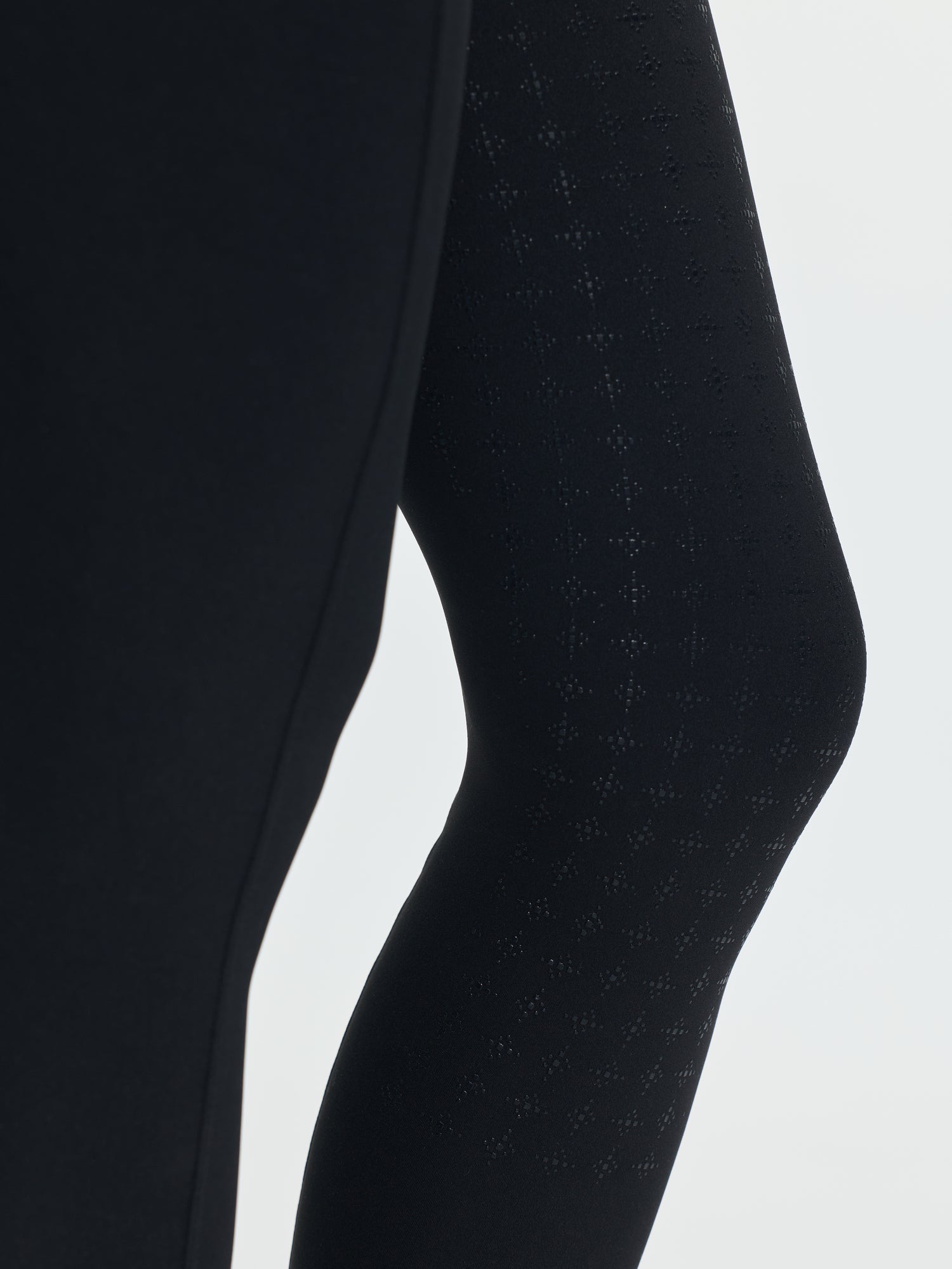 Black tights on a white background
