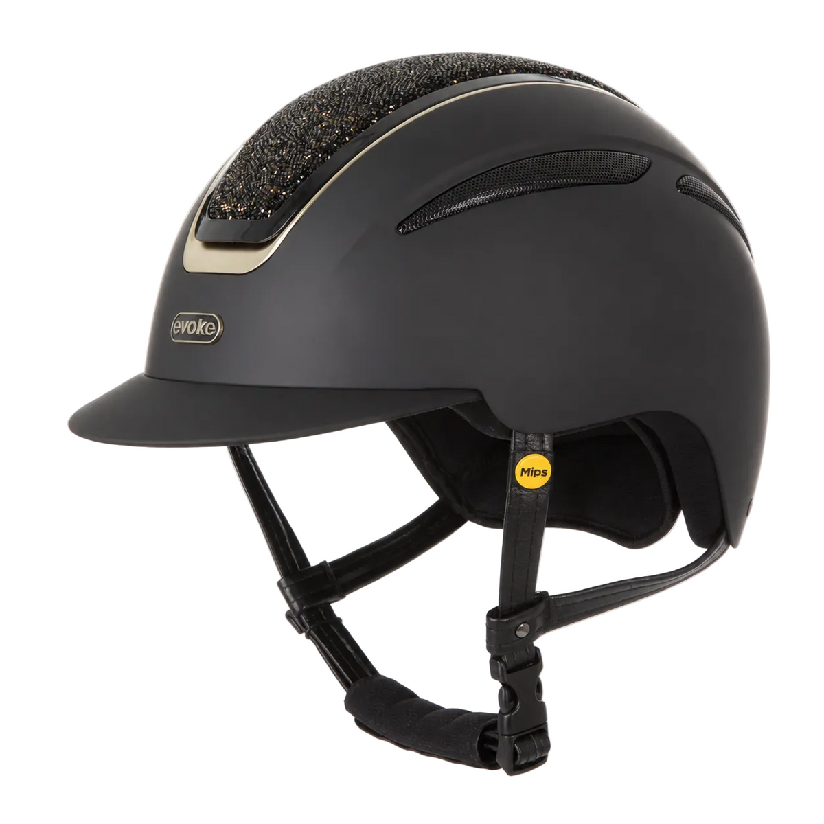 Evoke Callisto MIPS Classic Brim Helmet gold crystal