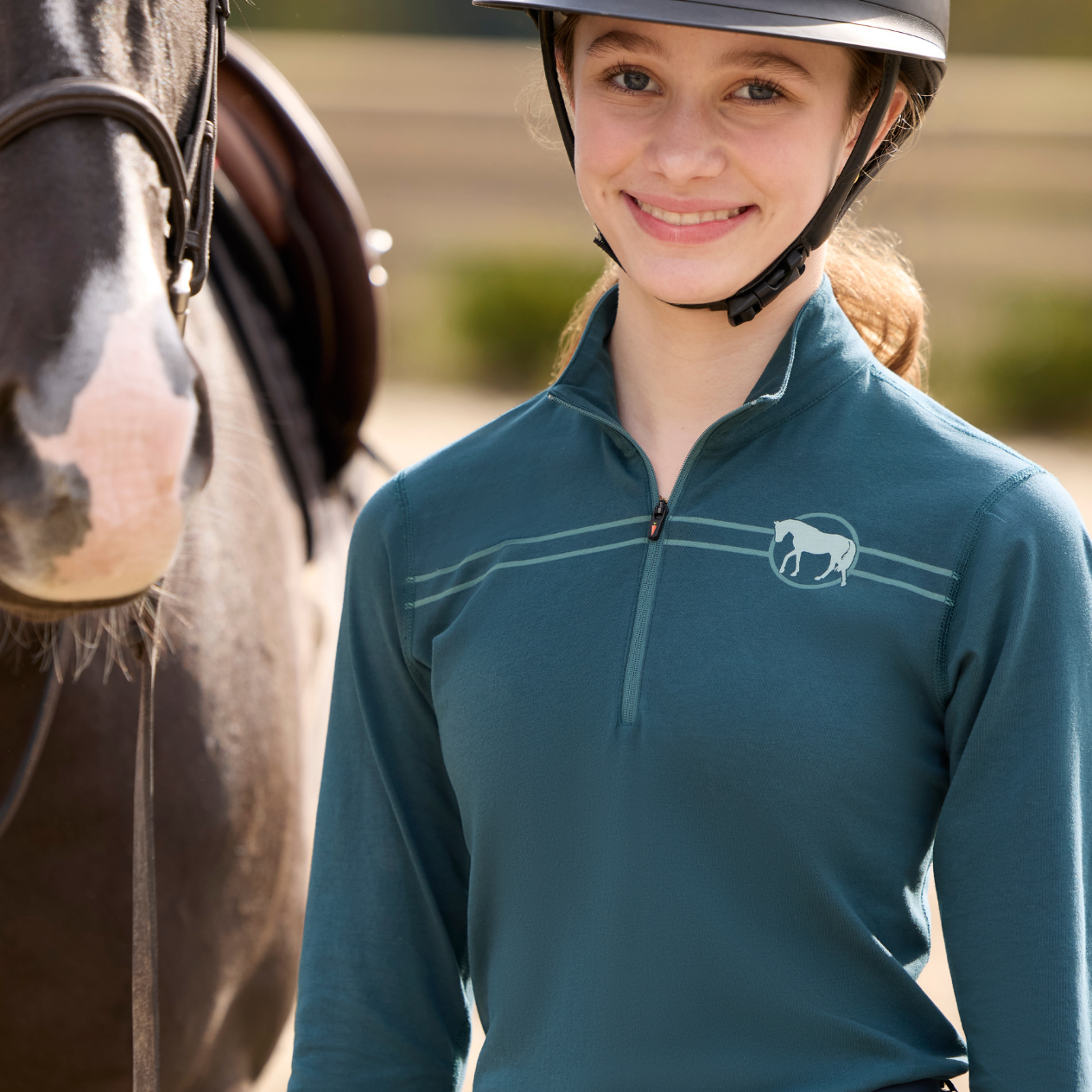Kerrits Junior Equi Rythm Lite Quarter Zip Top