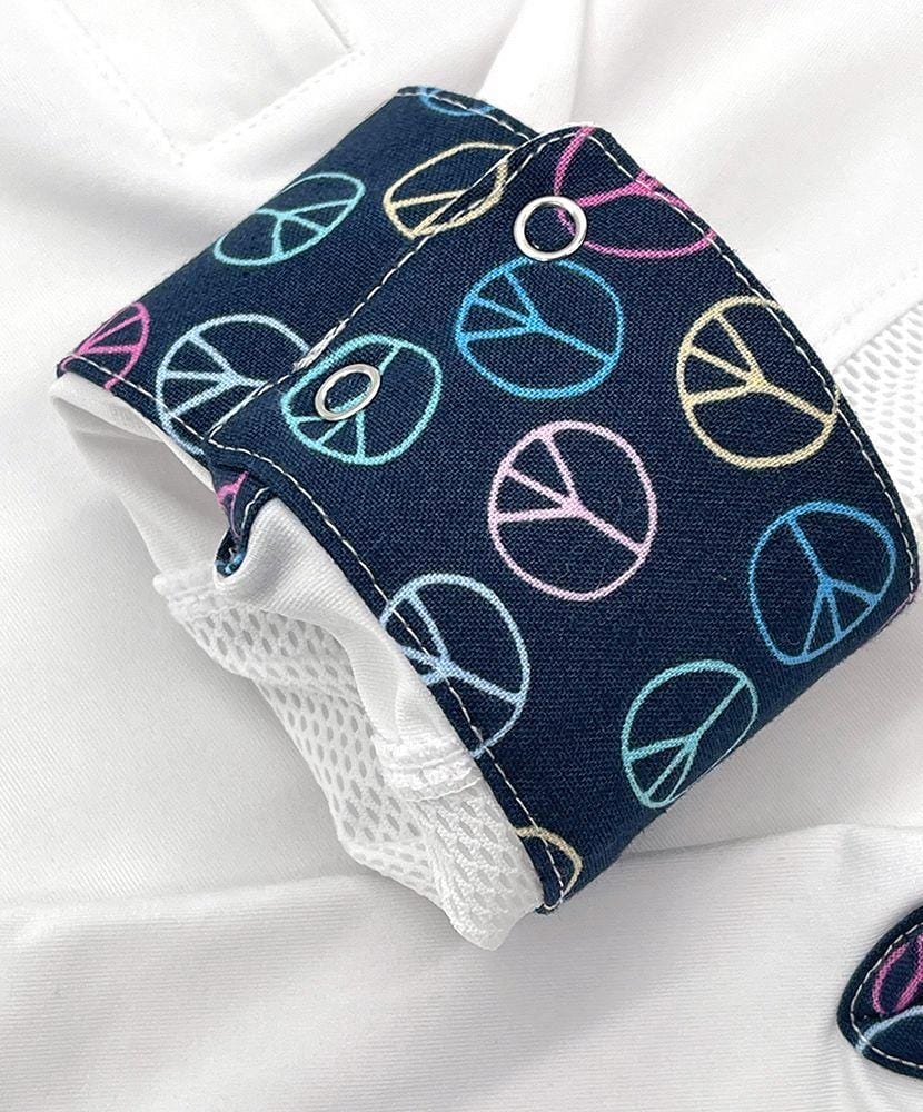 RJ Classics Juniors Maddie Long Sleeve Show Shirt - Peace Signs