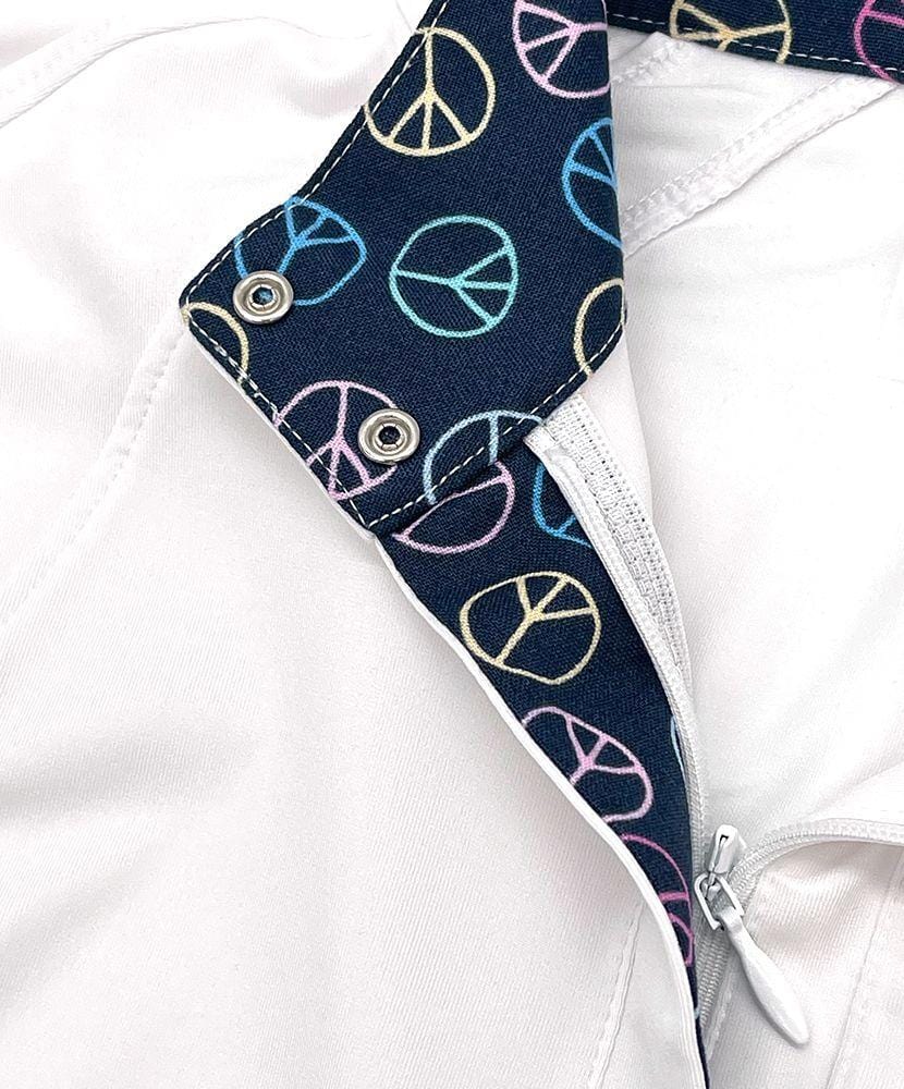 RJ Classics Juniors Maddie Long Sleeve Show Shirt - Peace Signs