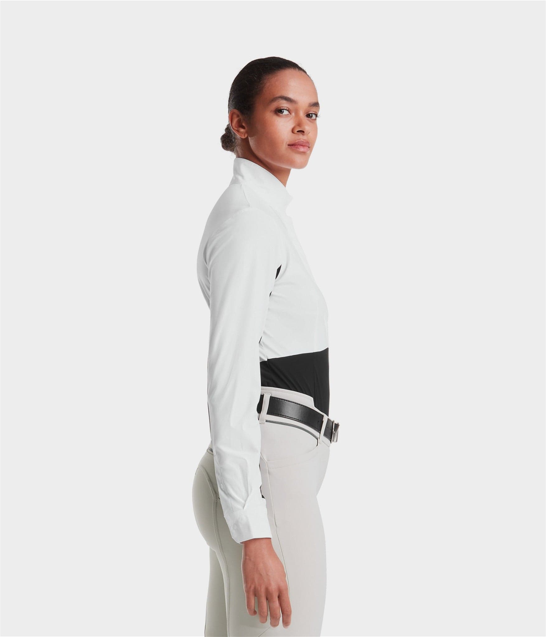 Horse Pilot Monica Long Sleeve Show Shirt - Black