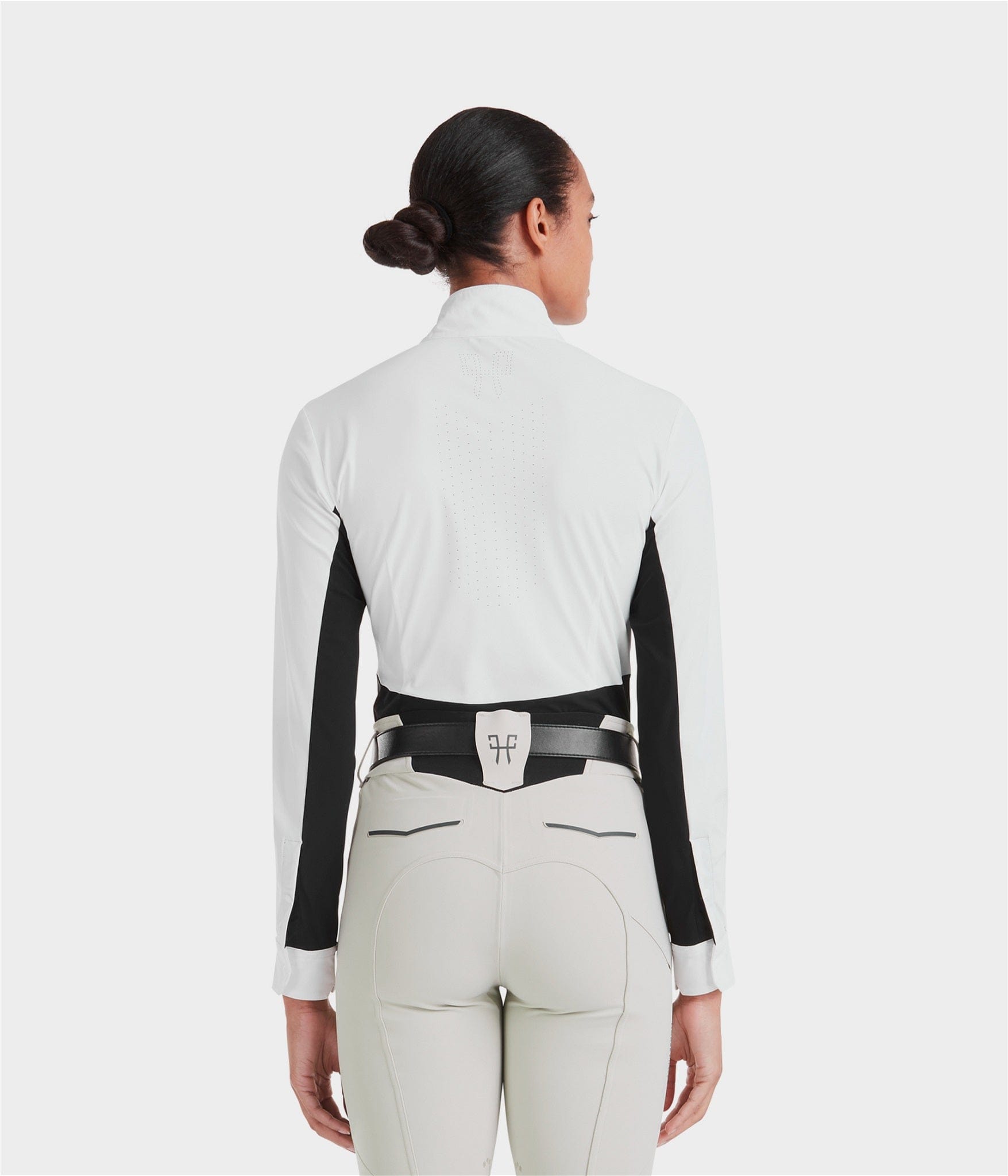 Horse Pilot Monica Long Sleeve Show Shirt - Black