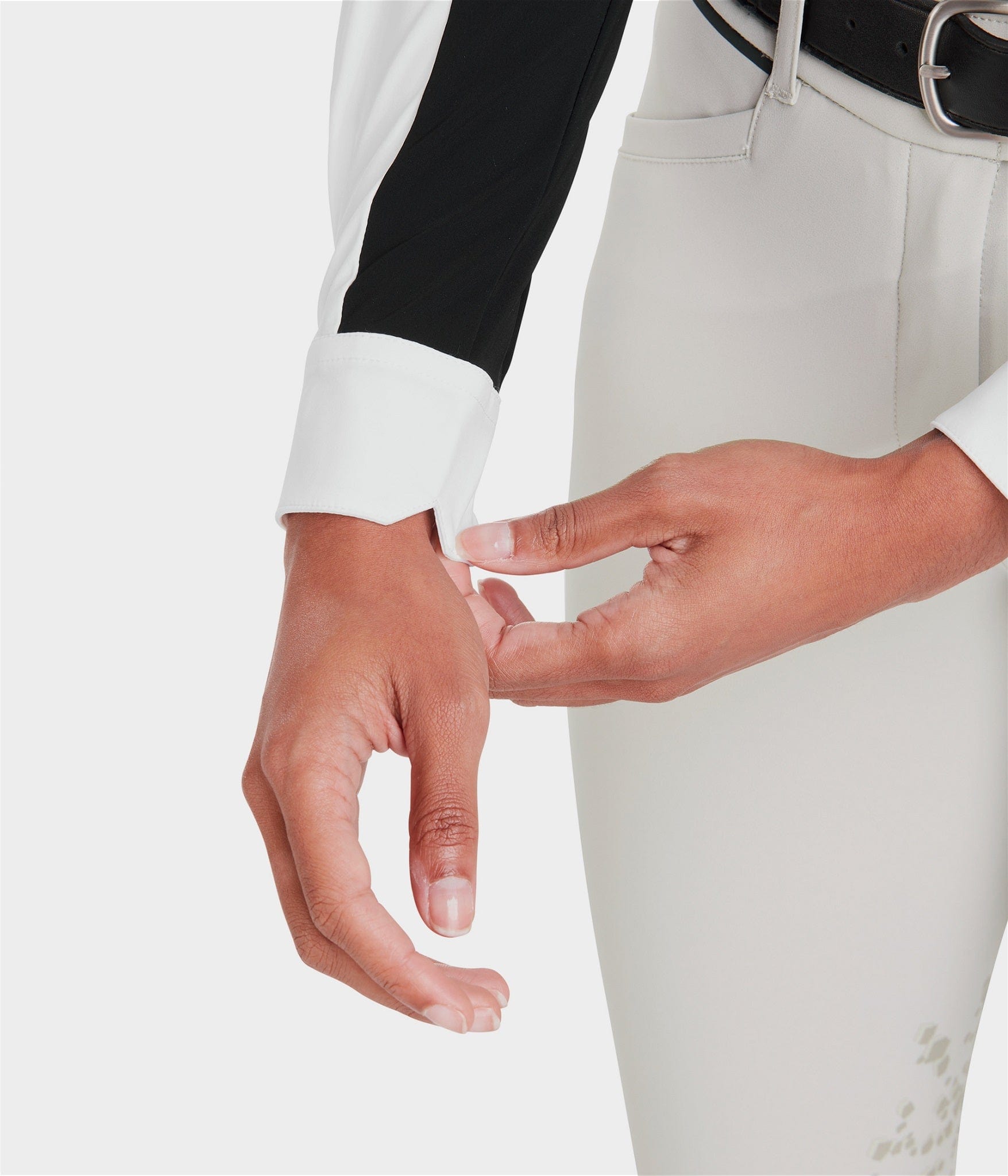 Horse Pilot Monica Long Sleeve Show Shirt - Black