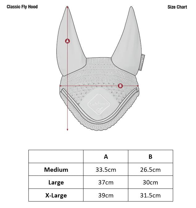 size chart fly hood