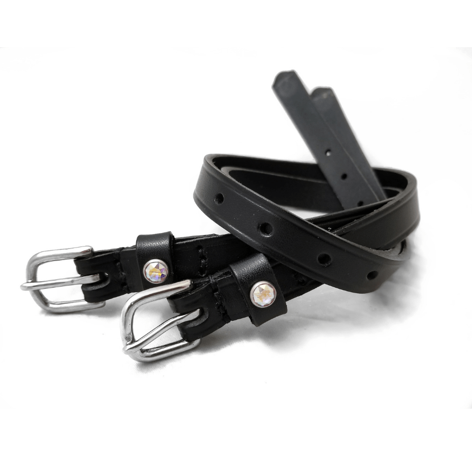 OTTO SCHUMACHER SPUR STRAPS WITH SWAROVSKI CRYSTALS