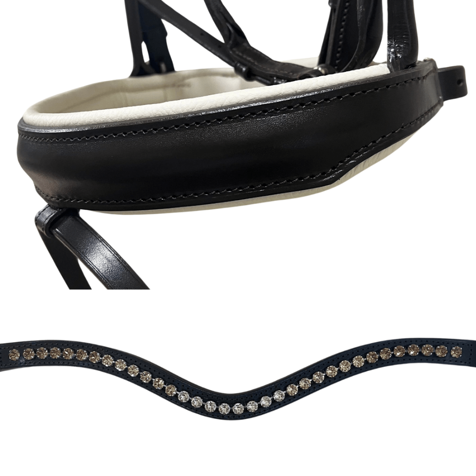 Otto Schumacher Munchen Feel Good Rolled Snaffle Bridle in Brown with Cream Padding