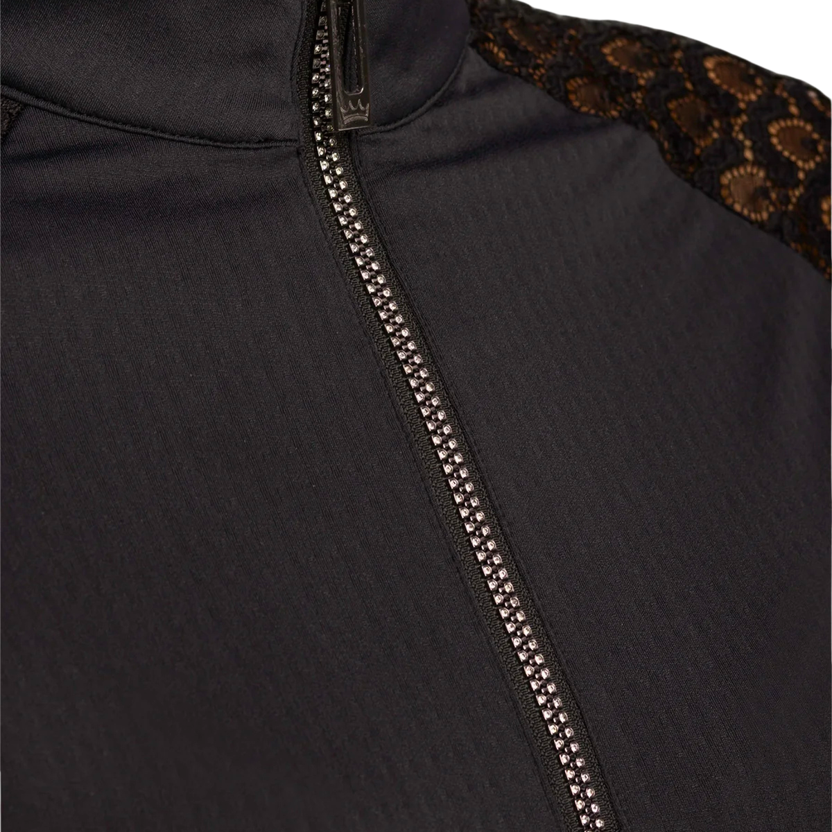 Kastel Denmark Scallop Lace Cap Sleeve with Crystal 1/4 Zip