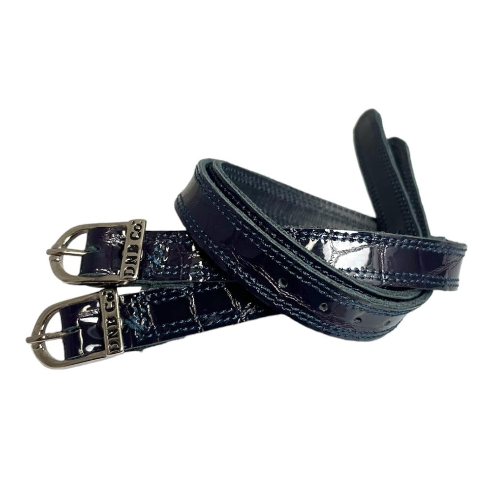 DeNiro Spur Straps Silver Buckle - Lucidi Blue