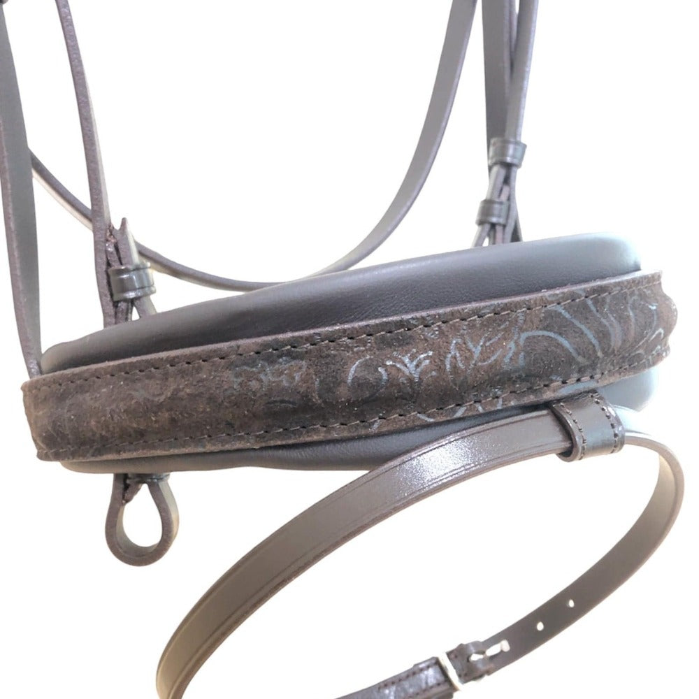 Otto Schumacher Elegant Snaffle Bridle Brown with Nubuk Garden - Horse
