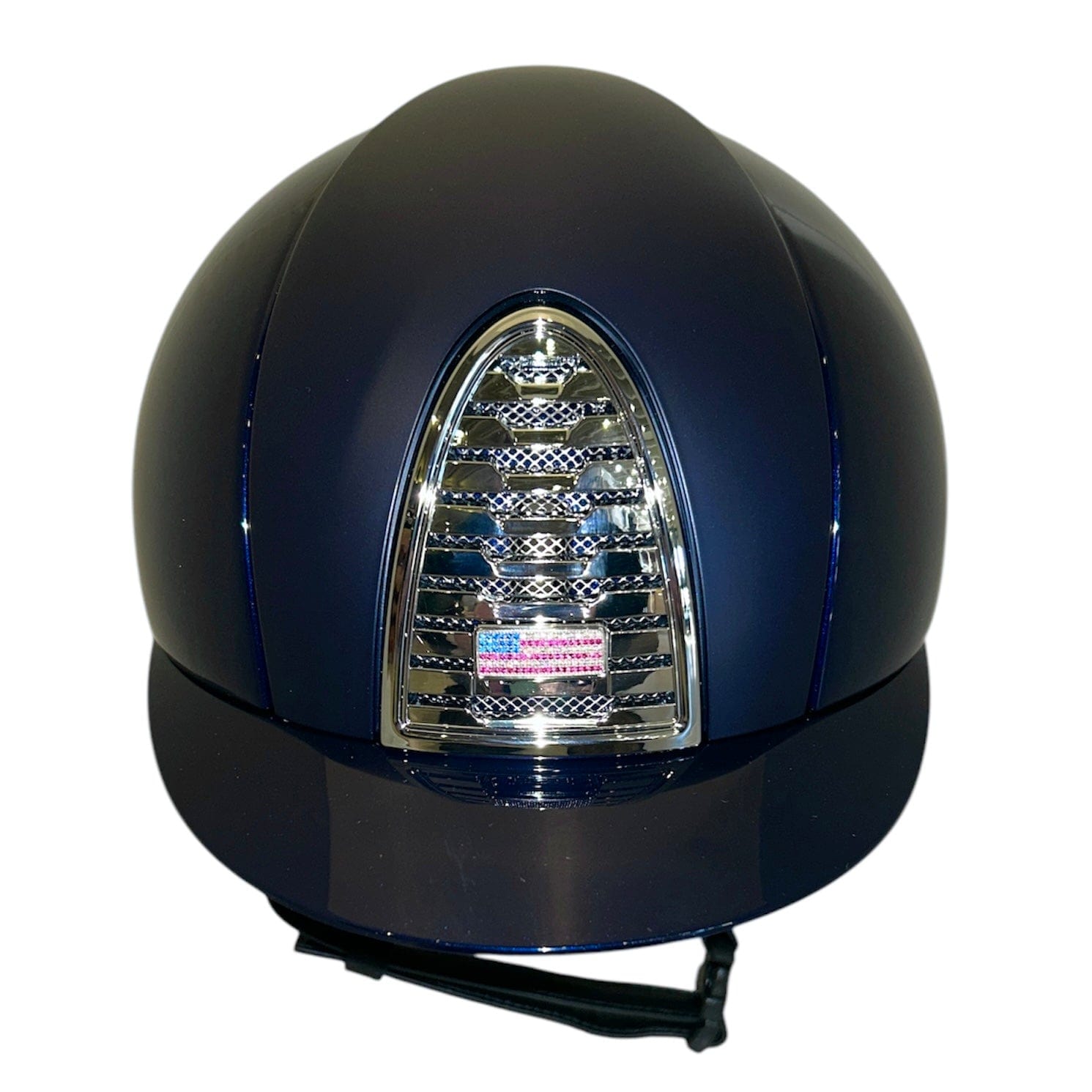 Custom KEP Chromo 2.0 Helmet - Polish Blue with Textile Blue Inserts & Zircon USA Flag