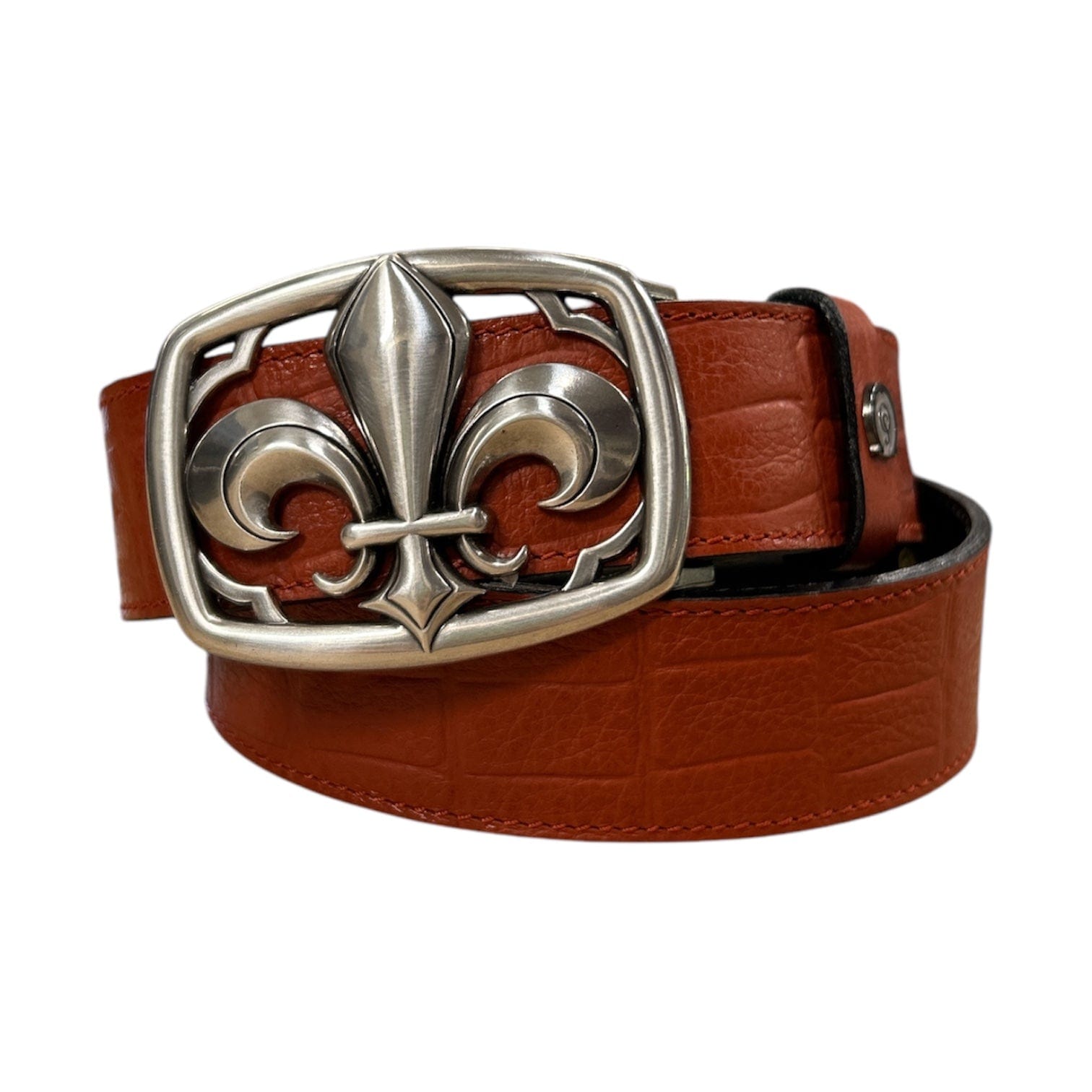 Otto Schumacher Orange Croc Belt