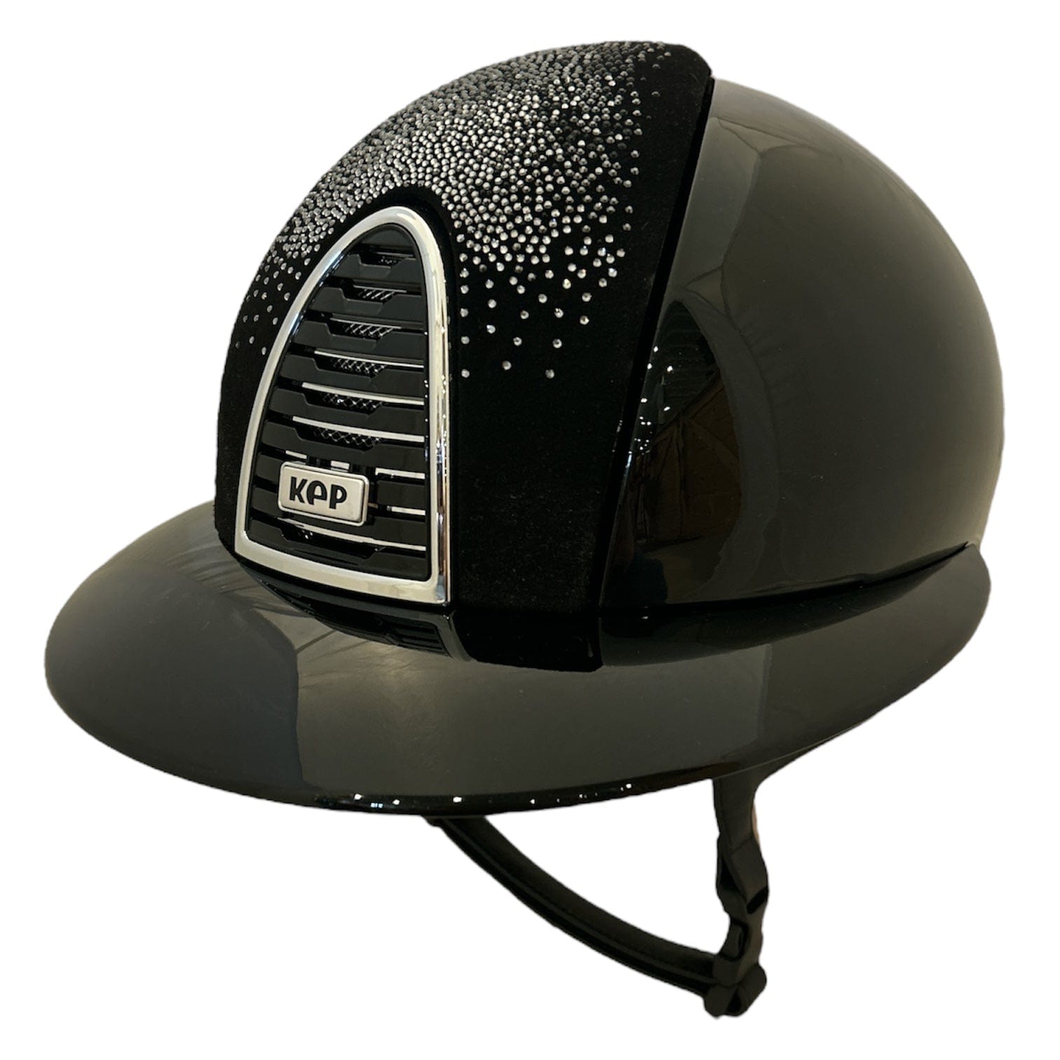 KEP Cromo 2.0 Polish Back with Black & Silver Nebula Insert Polo Brim Helmet