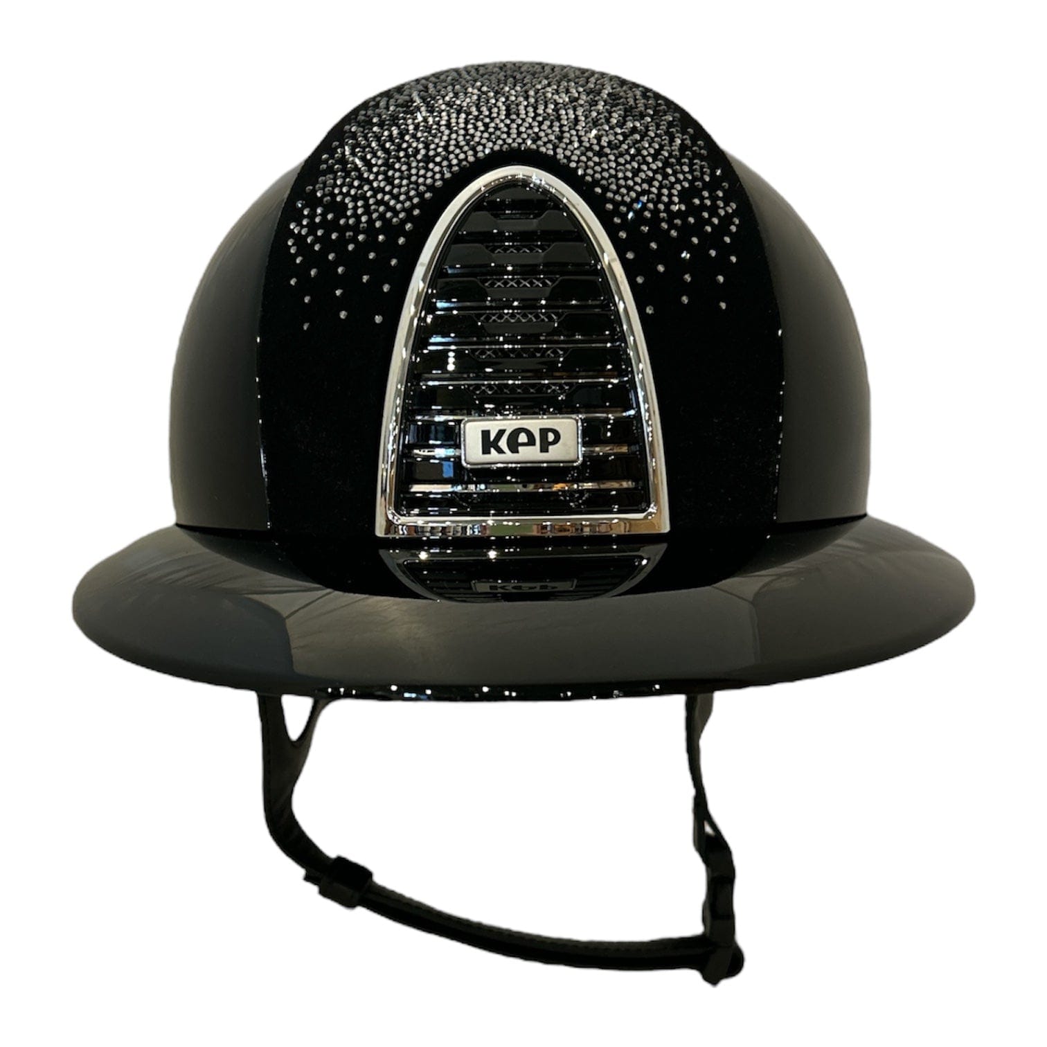 KEP Cromo 2.0 Polish Back with Black & Silver Nebula Insert Polo Brim Helmet