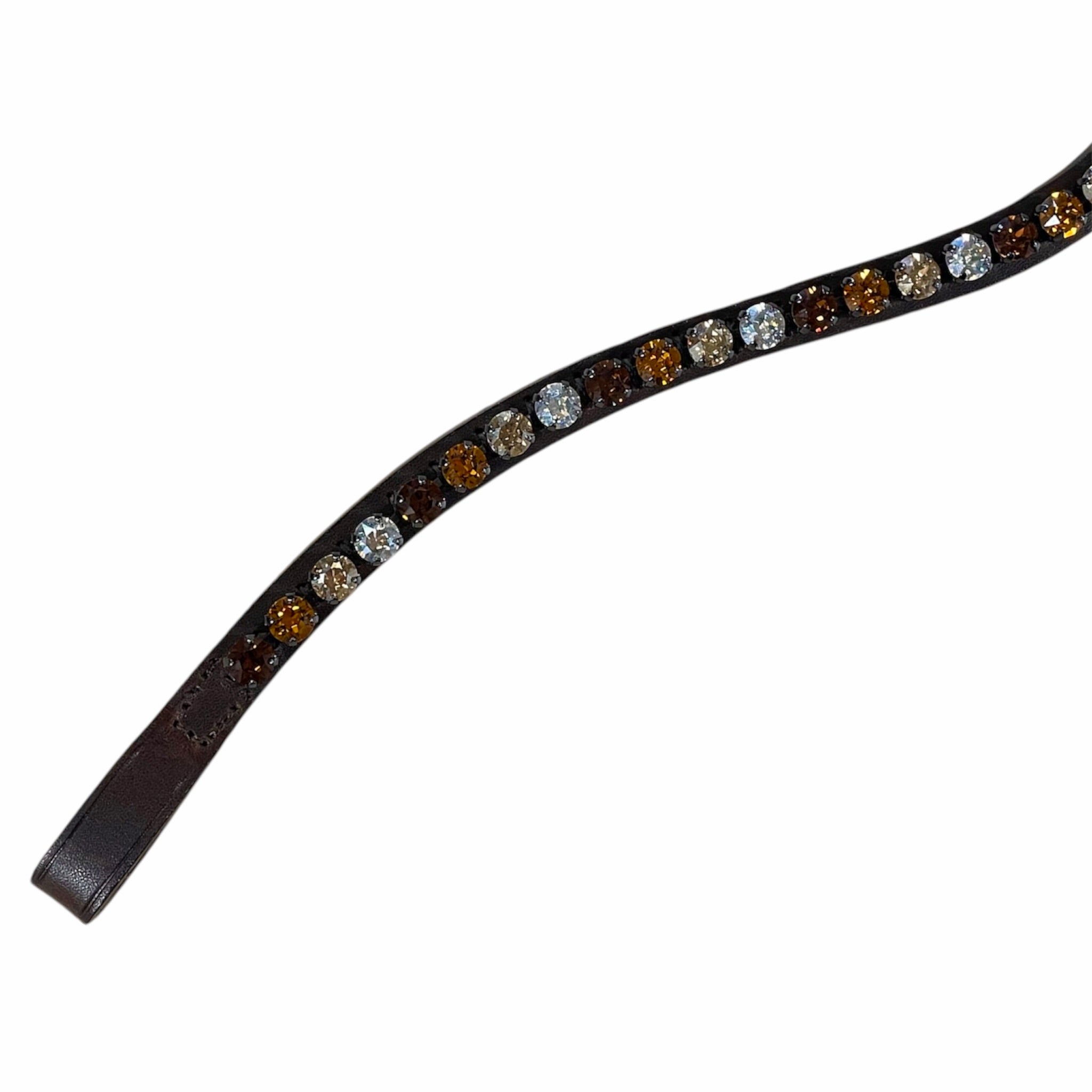 Otto Schumacher Browband - 8mm Rivoli XS Chocolate, Topaz, Golden Shadow & Moonlight