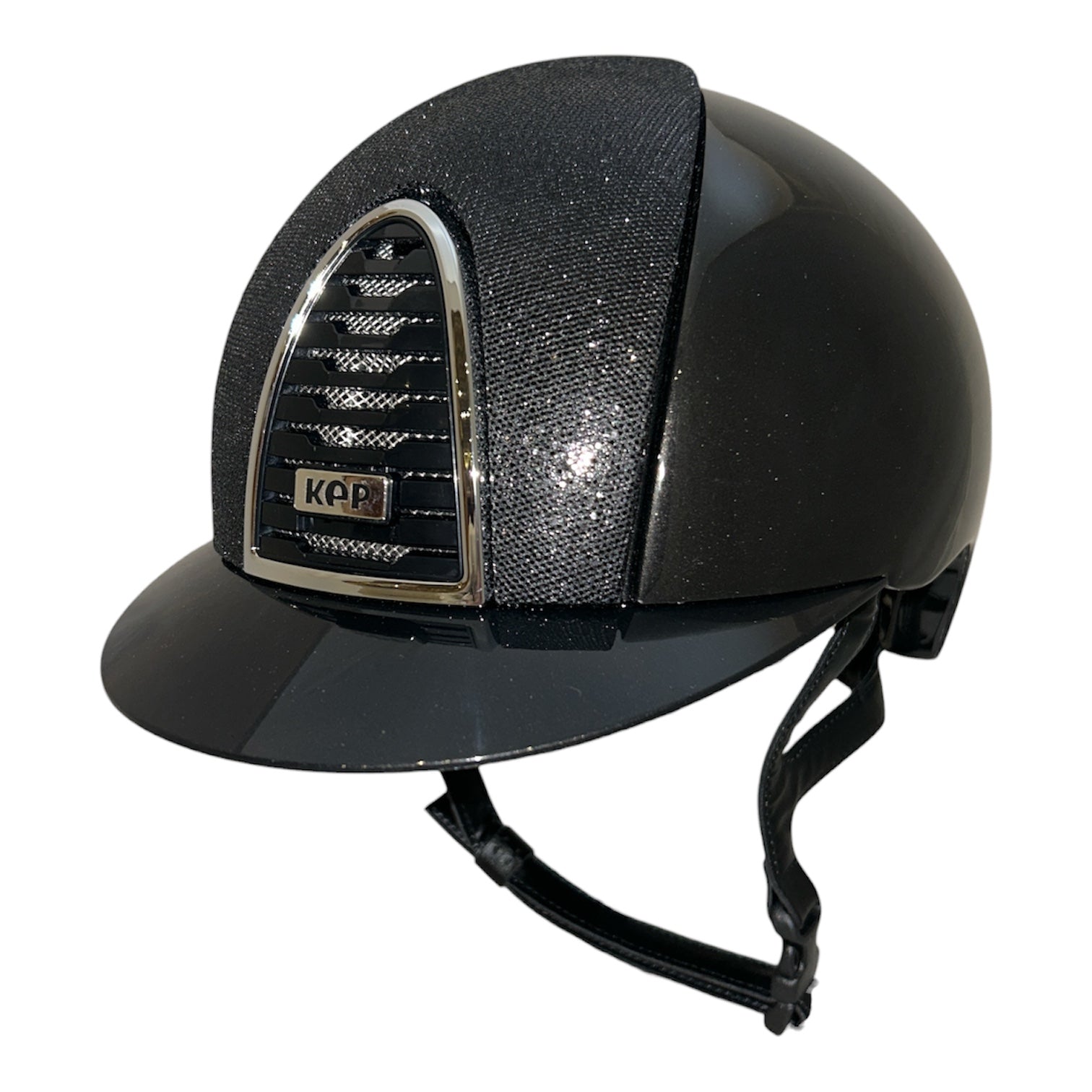 KEP Cromo 2.0 Shine Black with Glitter Black Front Insert Helmet