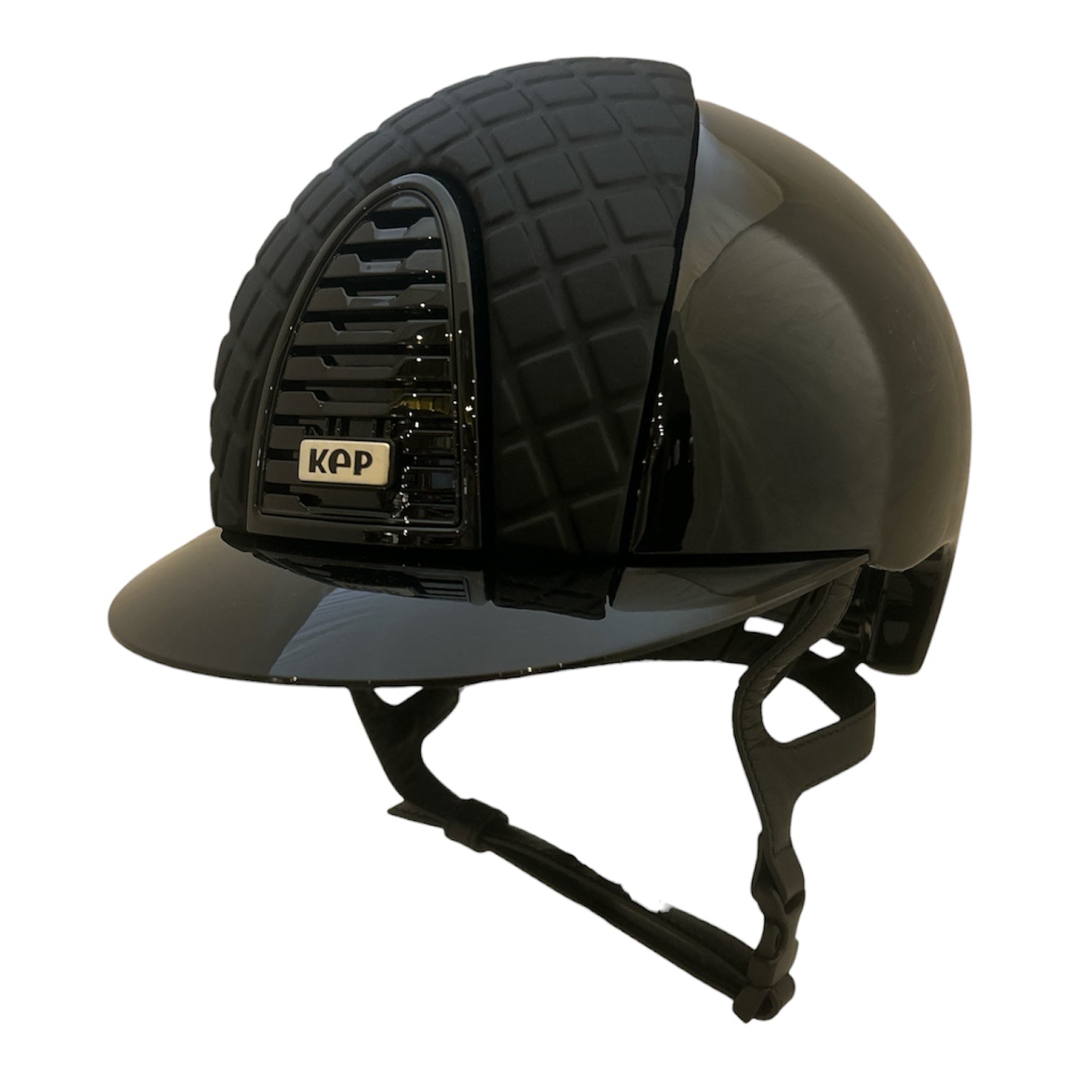 KEP Cromo 2.0 Polish Black with Milano Black Front Insert Helmet