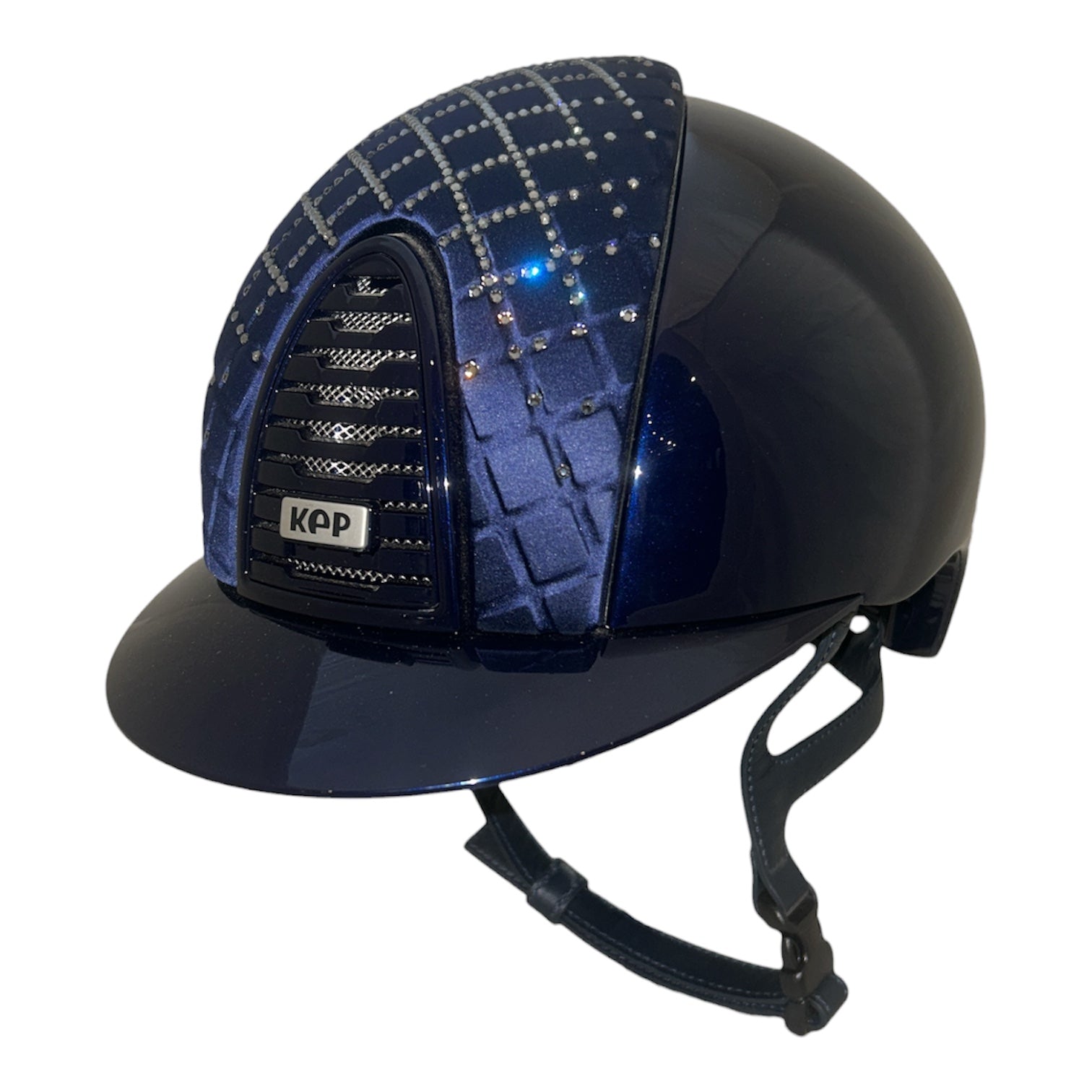 KEP Cromo 2.0 Polish Blue with Milano Blue Front Insert Helmet