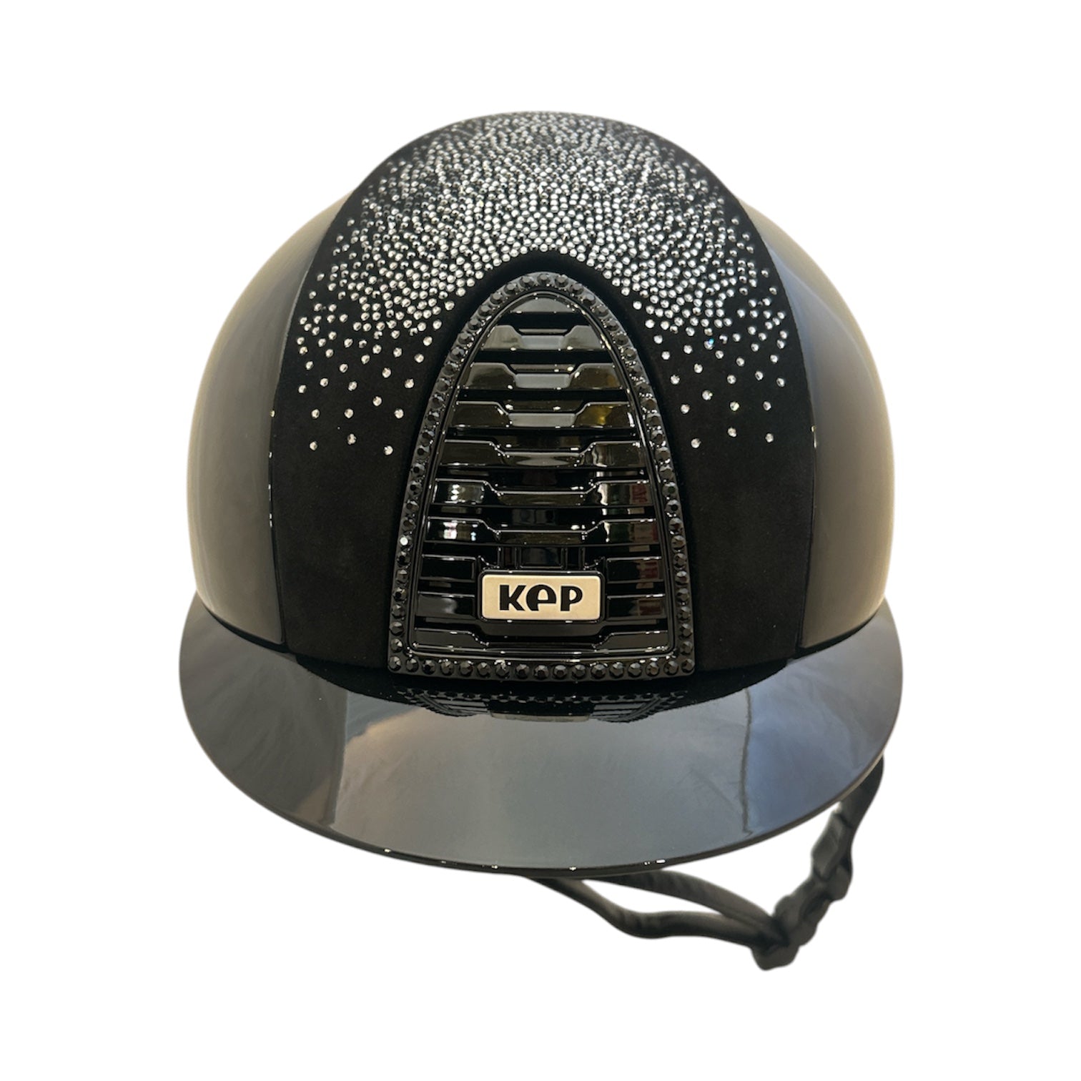 KEP Cromo 2.0 Polish Black with Nebula Black and Silver Front Insert and Black Crystal Frame Helmet