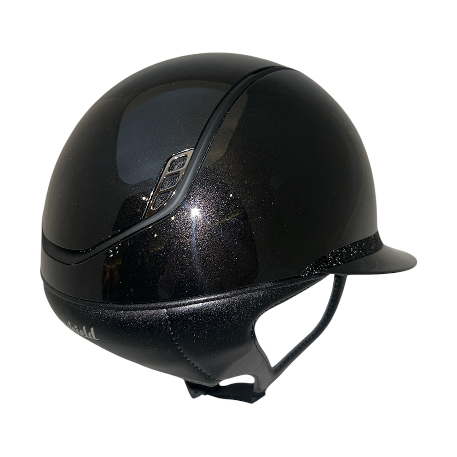 Samshield 2.0 Miss Shield Black Glossy with Ultra Fine Rock Frontal band and Blazon, and Matte Trim