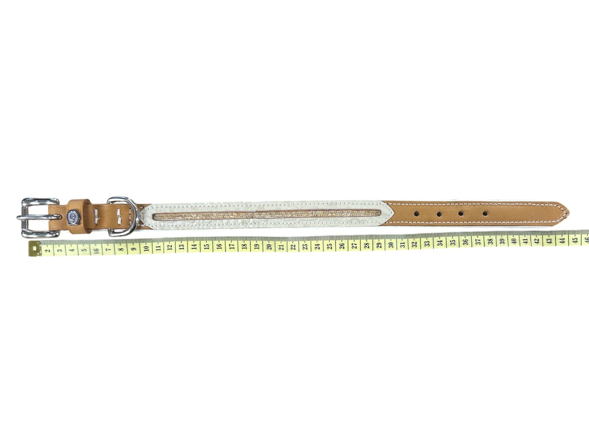 Otto Schumacher Camel Dog Collar with Silk Hell Fineline