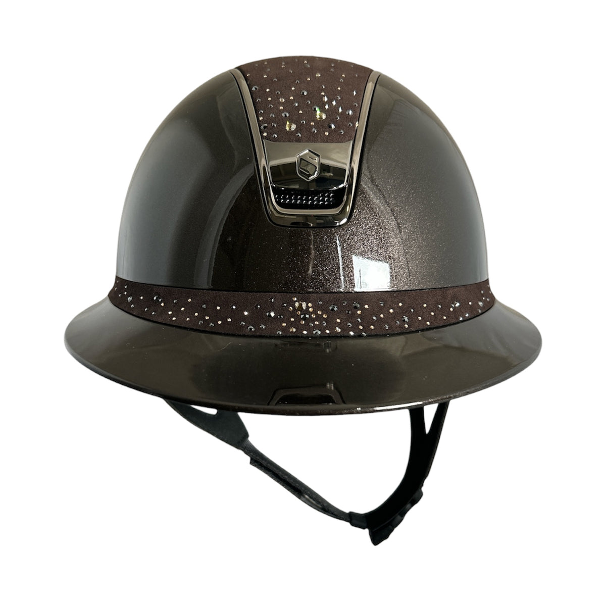 Samshield 2.0 Miss Shield Glossy Helmet - Brown with Crystal Rain Top & Front Band