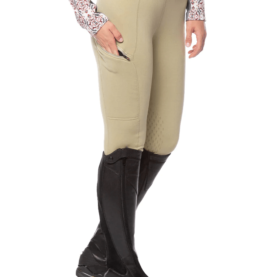 Kerrits Juniors Powerstretch Pocket Knee Patch Tight - Tan