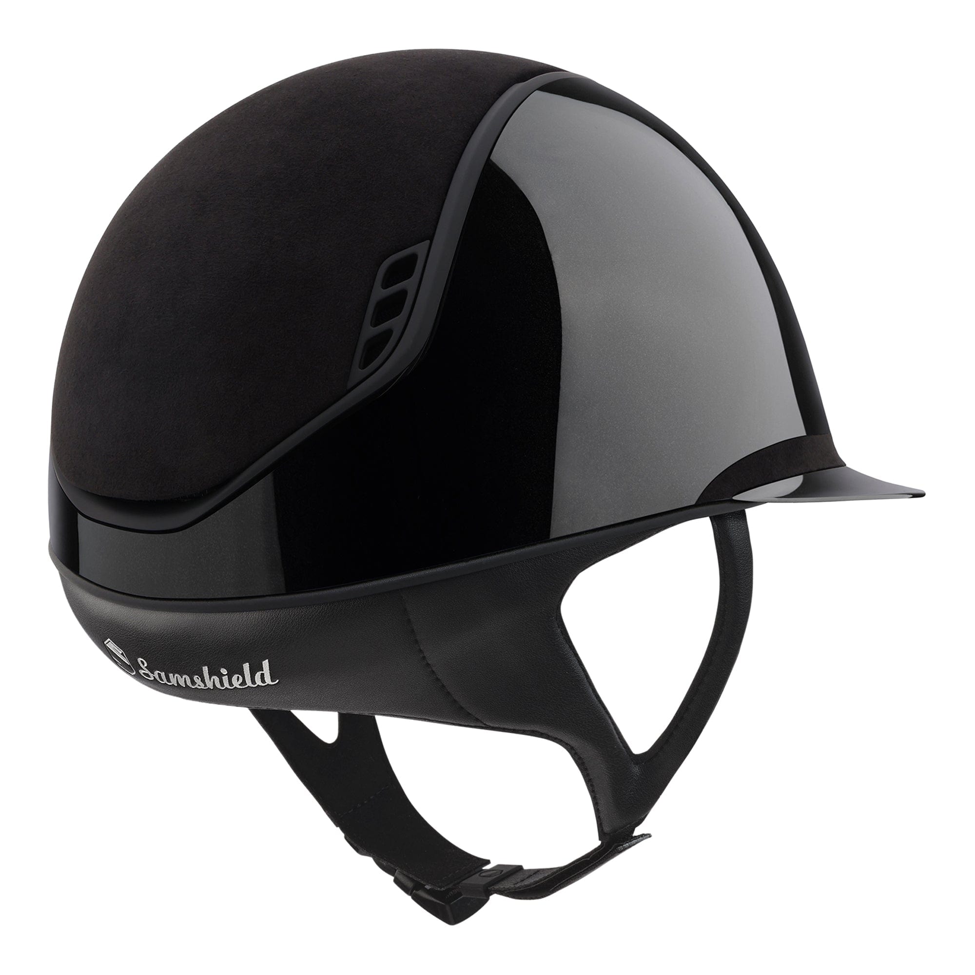Samshield 2.0 Miss Shield Black Gloss With Alcantara Top & Matt Black Trim Shadowgloss Helmet