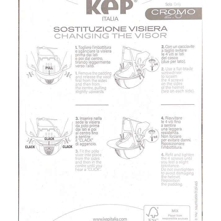 visor instructions