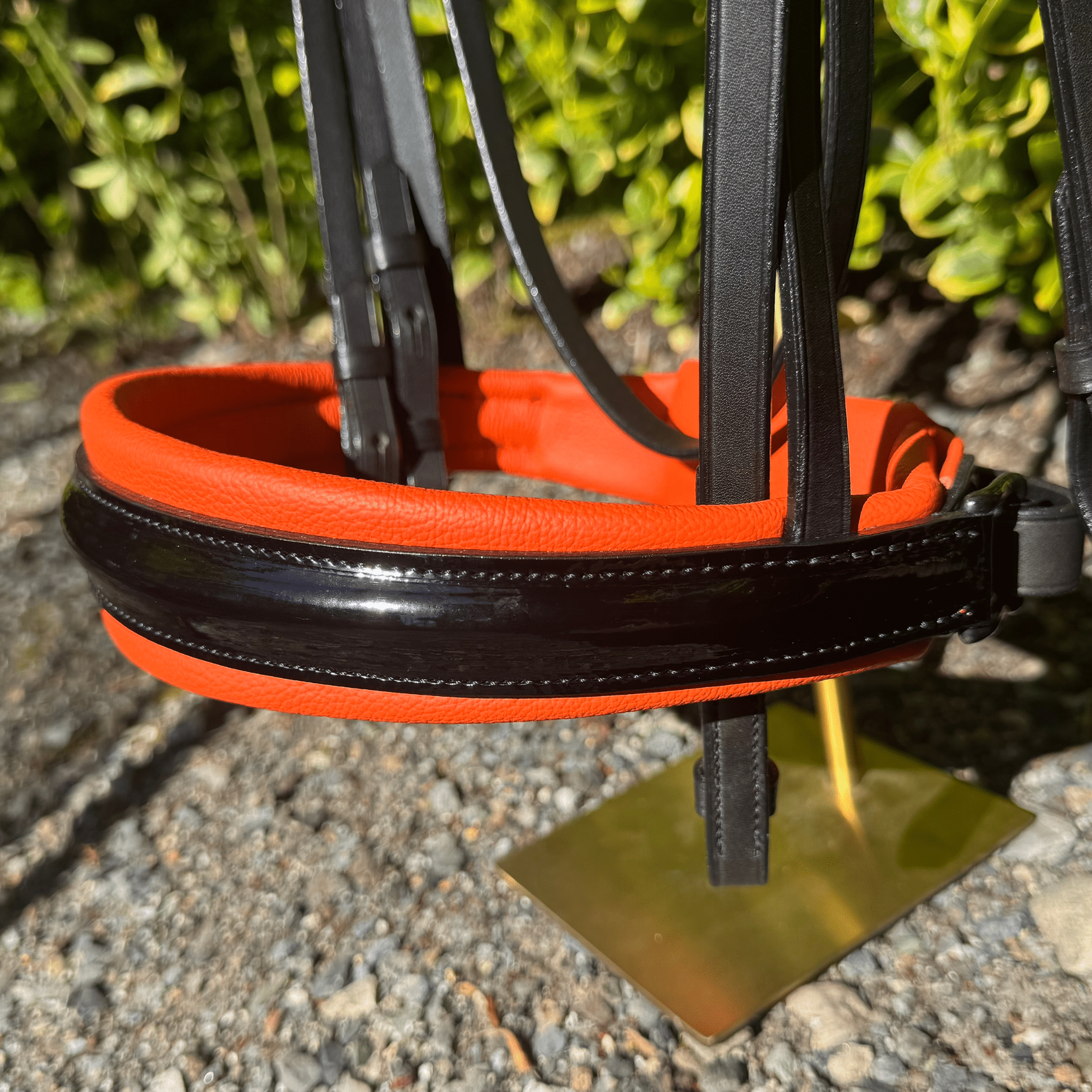 Otto Schumacher Warendorf Feel Good Flat Double Bridle with Tangerine Padding