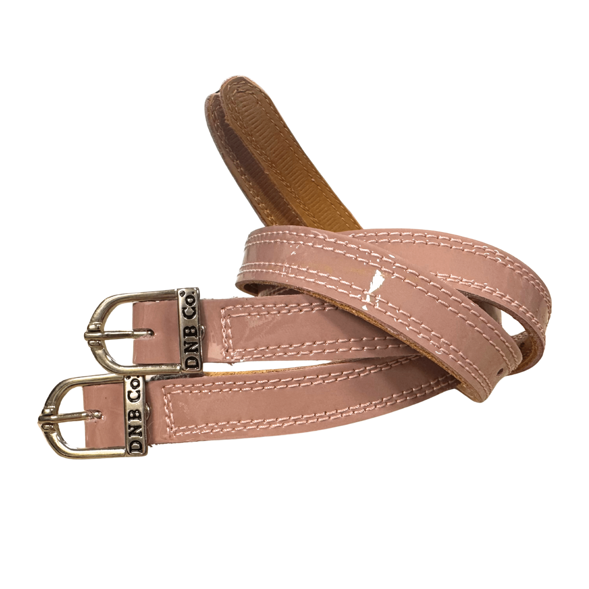 DeNiro Spur Straps Silver Buckle - Patent Glicine