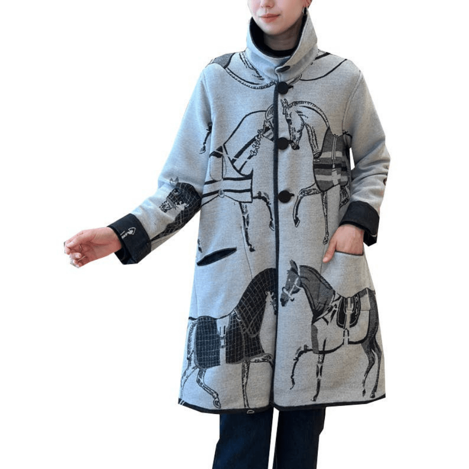 Equestrian Black & White Reversible Coat