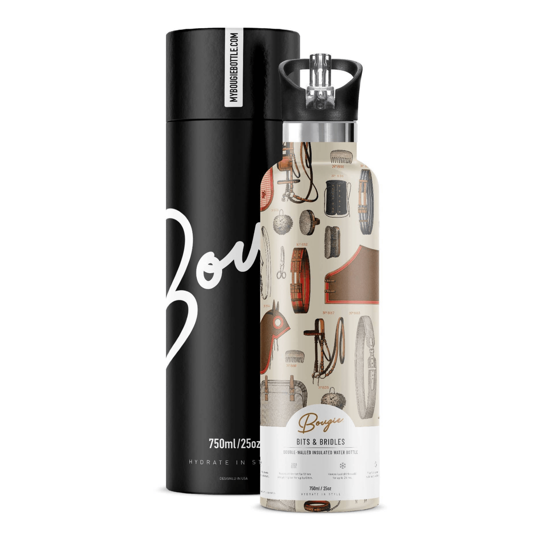 Bits & Bridles Equestrian 25 oz Insulated Bottle