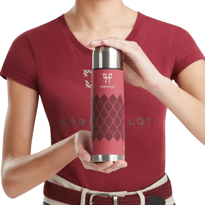 Horse Pilot Thermos Camper - Dark Red