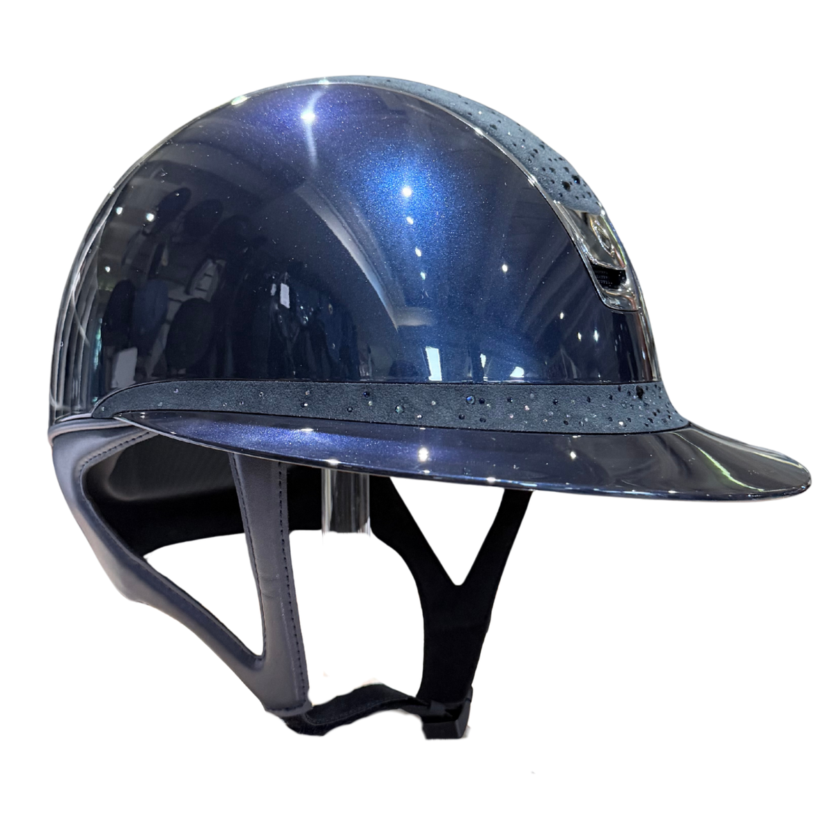 Samshield 2.0 Miss Shield Shadowmatt Helmet - Glossy Blue with Crystal Rain Top & Front Band