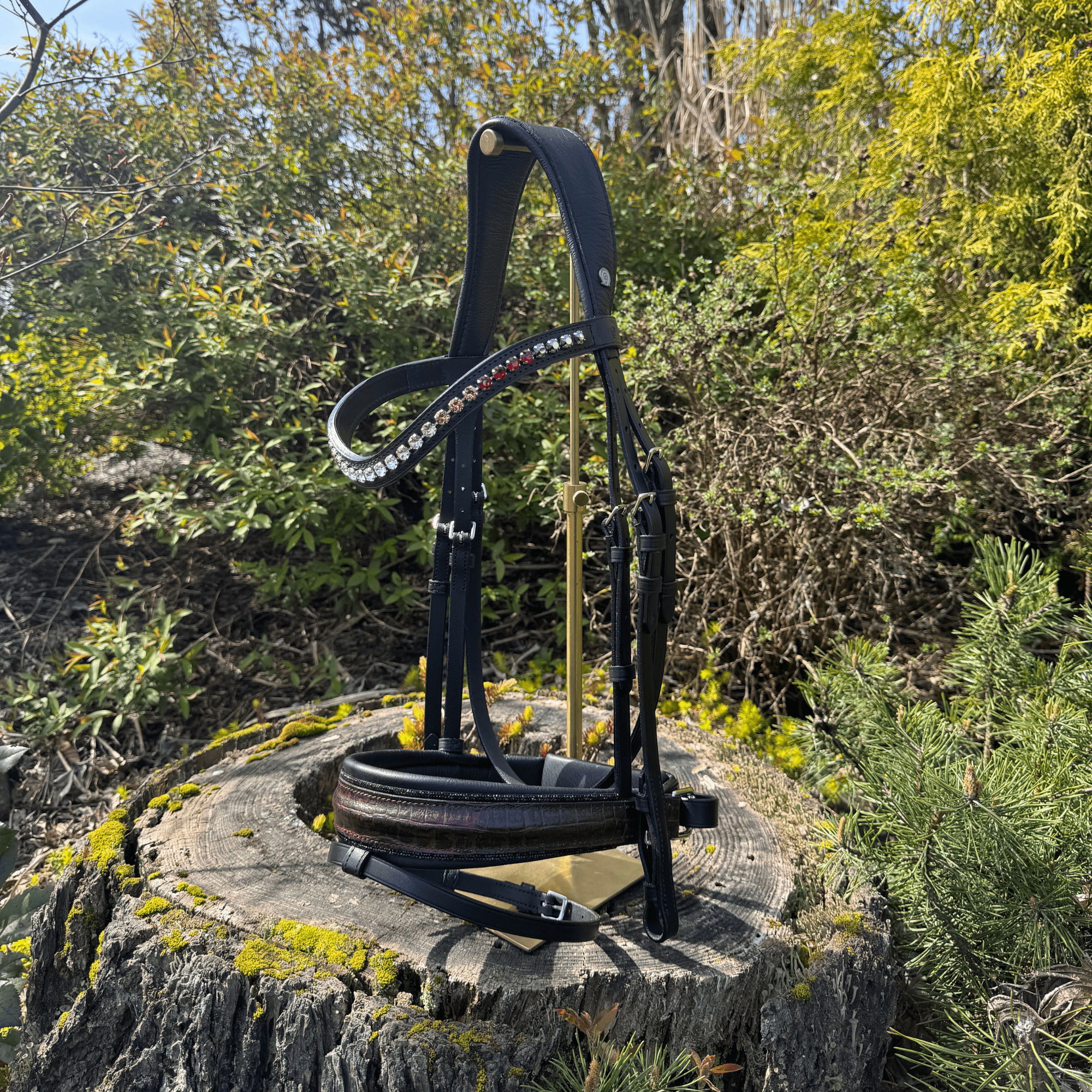 Otto Schumacher Tokyo Snaffle with Croco Burgundy and Fuchsia Fineline