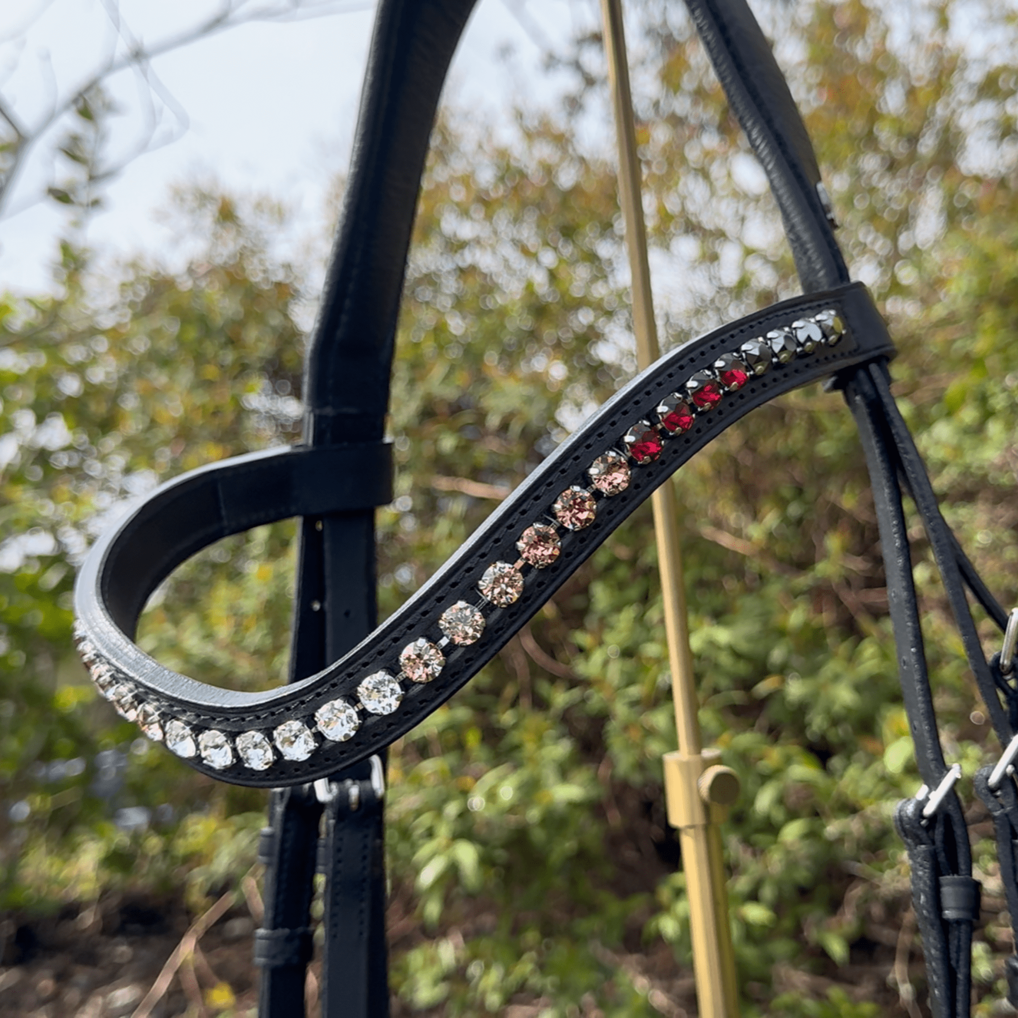 Otto Schumacher Tokyo Snaffle with Croco Burgundy and Fuchsia Fineline