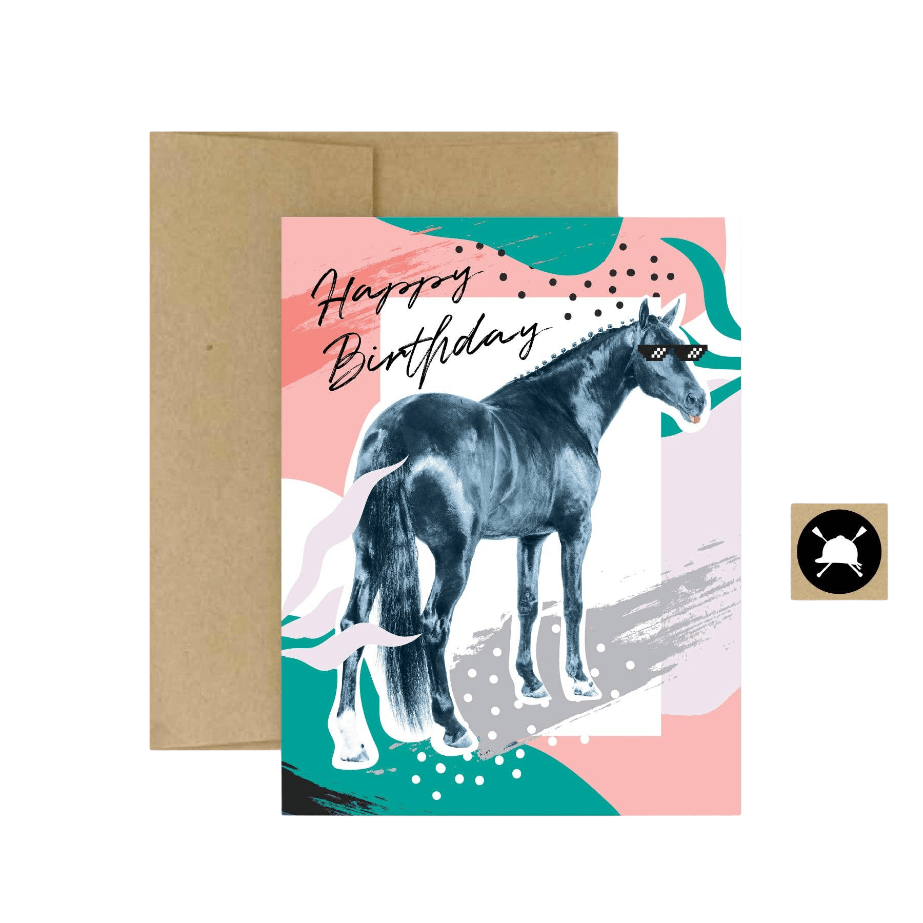 Pop Art Horse Birthday Card