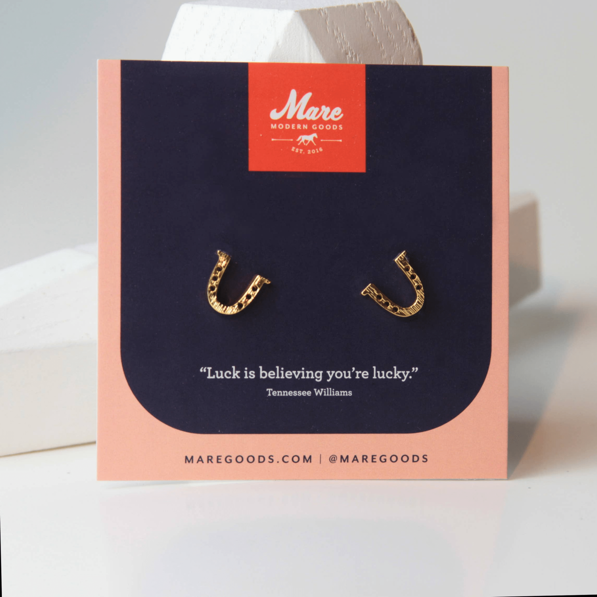 Mare Modern Goods Gold Horseshoe Studs