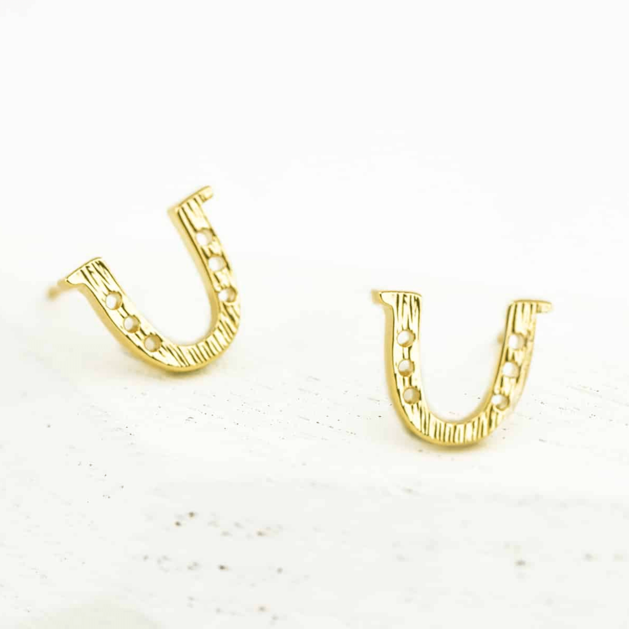Mare Modern Goods Gold Horseshoe Studs