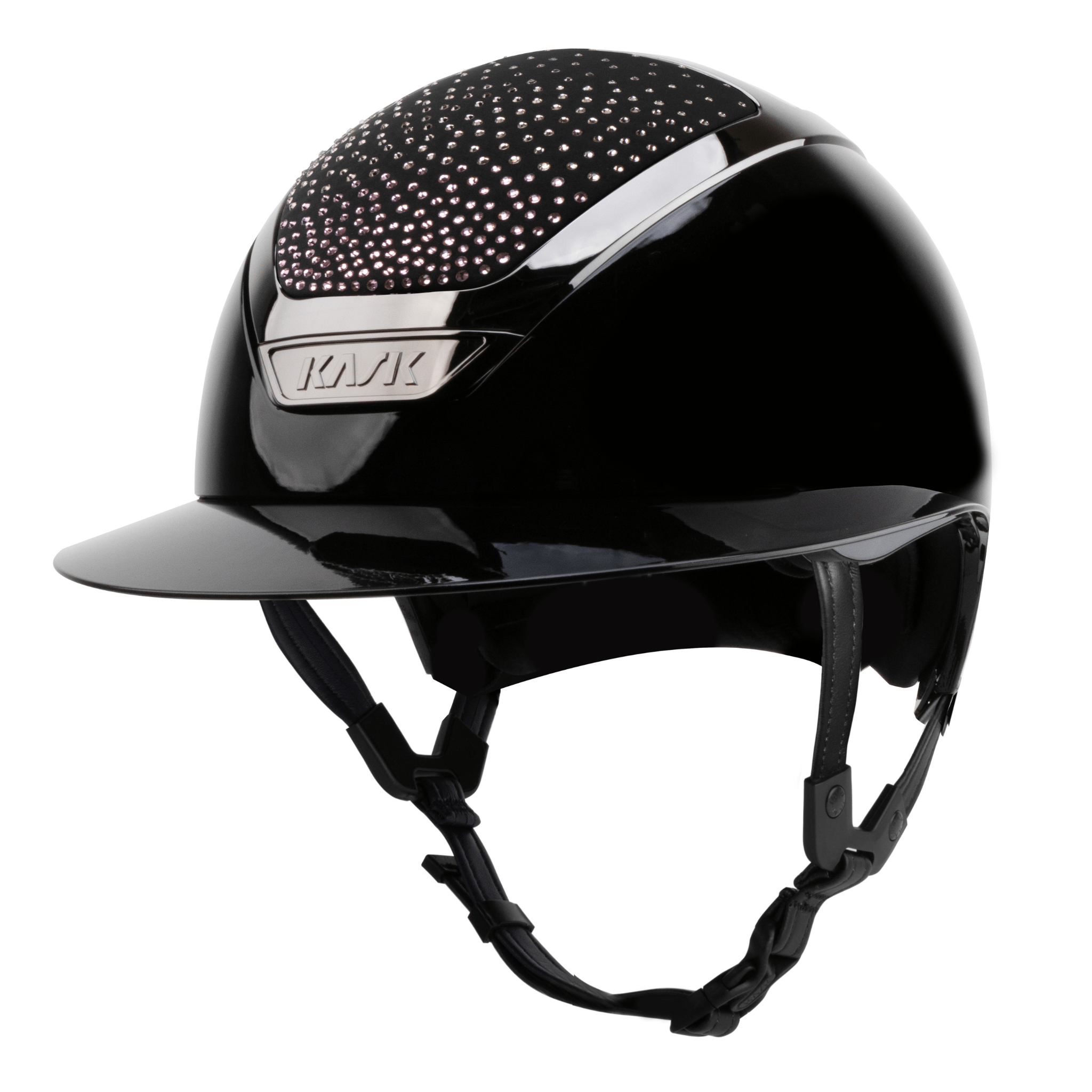 Kask Star Lady Pure Shine Black & Vintage Rose Swarovski Waterfence Mix 3.0