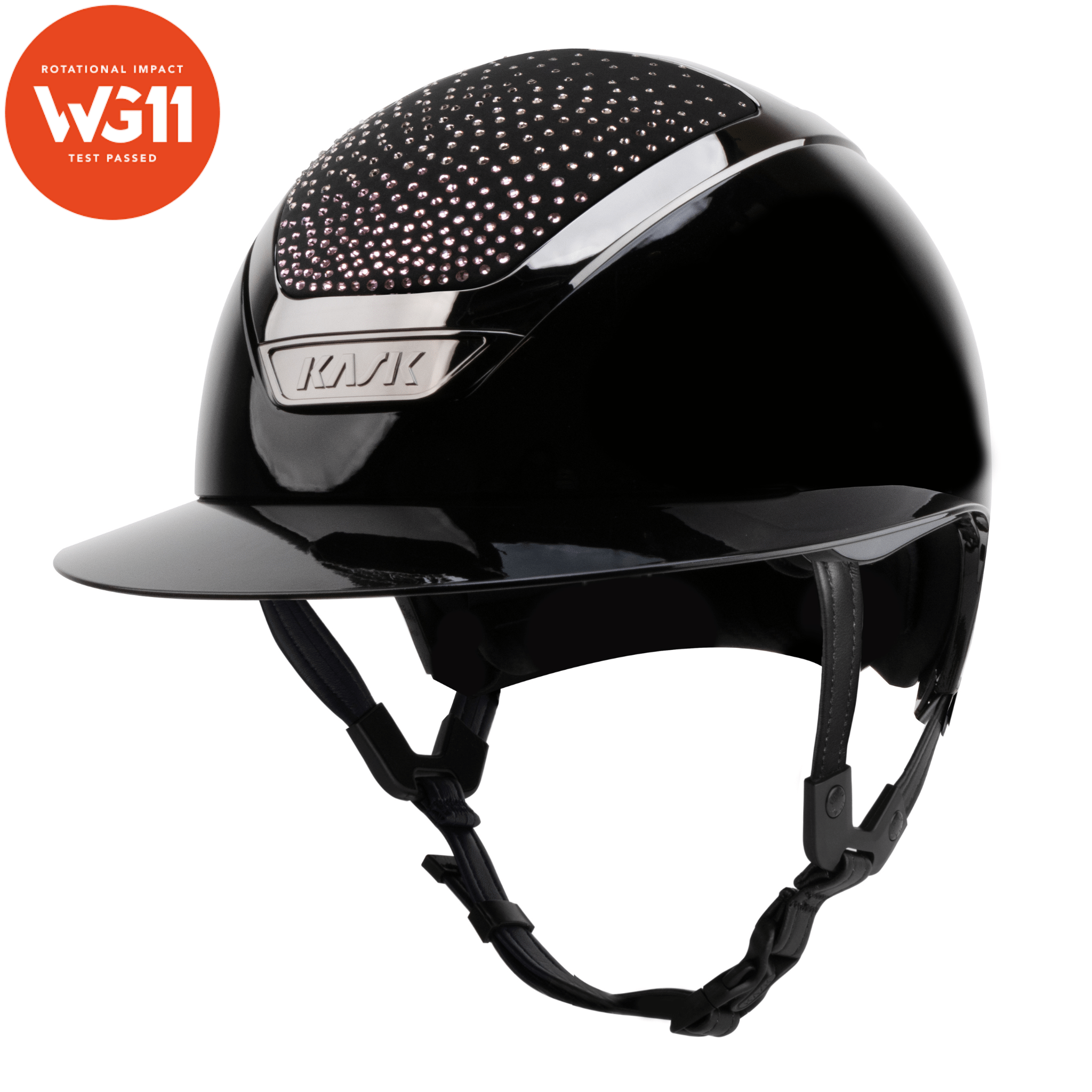 Kask Star Lady Pure Shine Black & Vintage Rose Swarovski Waterfence Mix 3.0