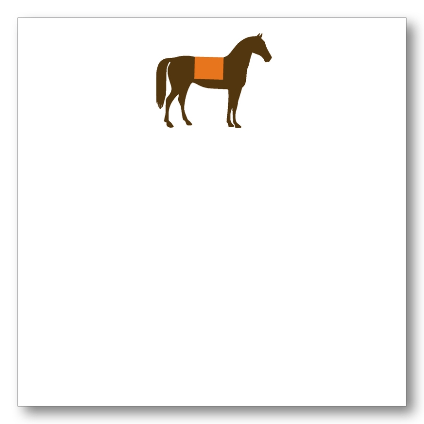 Horse Silhouette Orange Note Block
