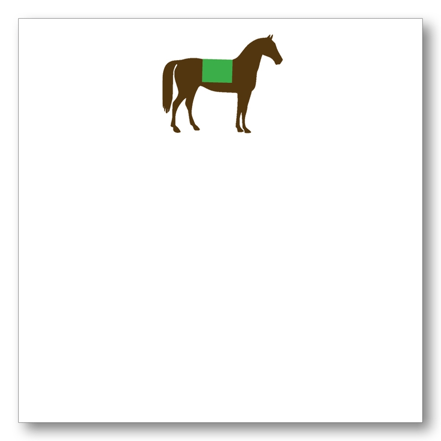 Horse Silhouette Clover Note Block